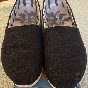 TOMS Black Canvas Slip-Ons